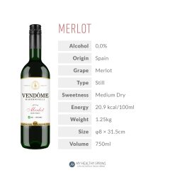 Vendome Organic Merlot non-alcoholic beverage imported from Germany