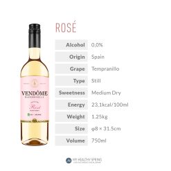 Vendome Organic Rose non-alcoholic beverage imported from Germany