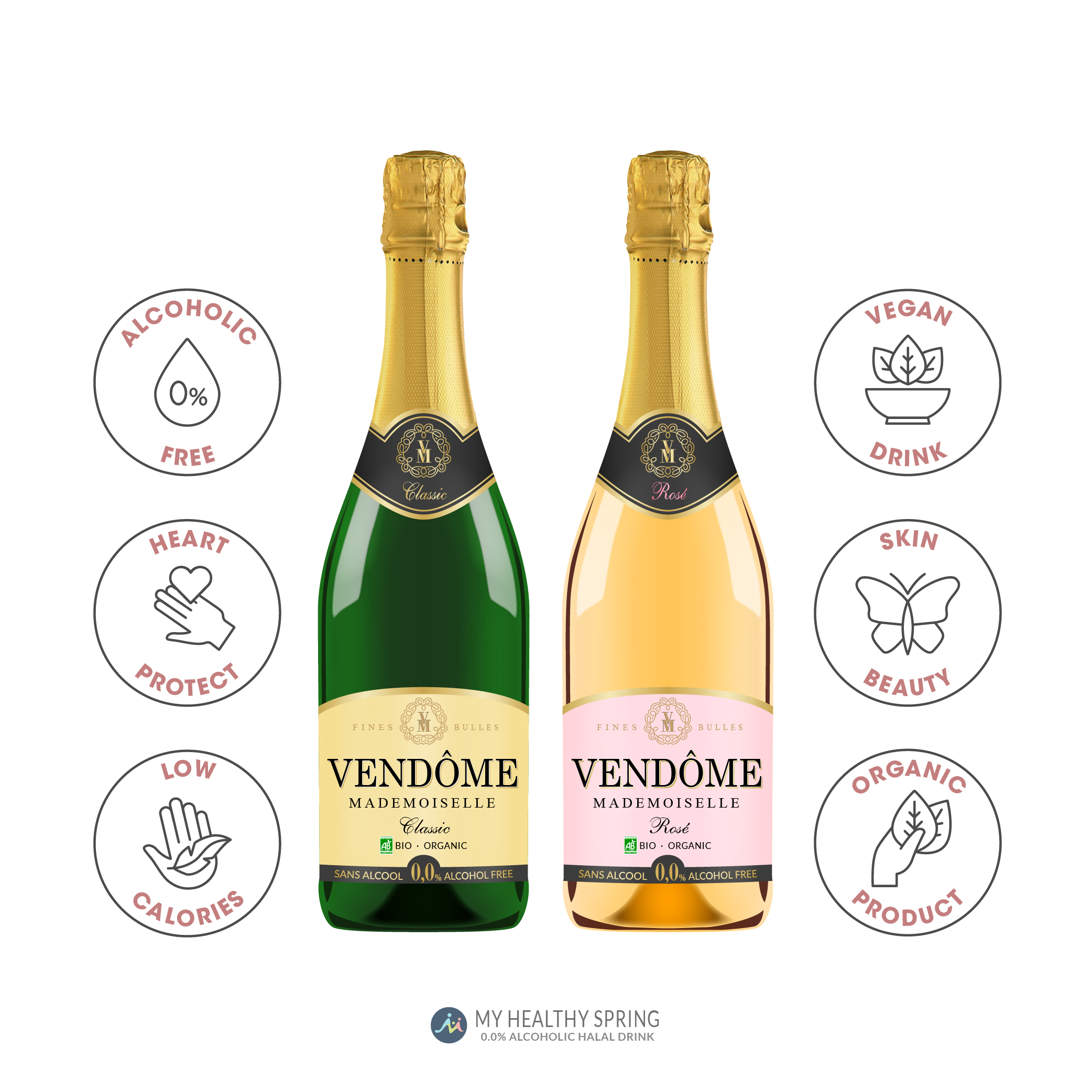 Vendome-organic-sparkling-non-alcoholic- wine-v1 Vendome Organic Sparkling non-alcoholic beverage imported from Germany